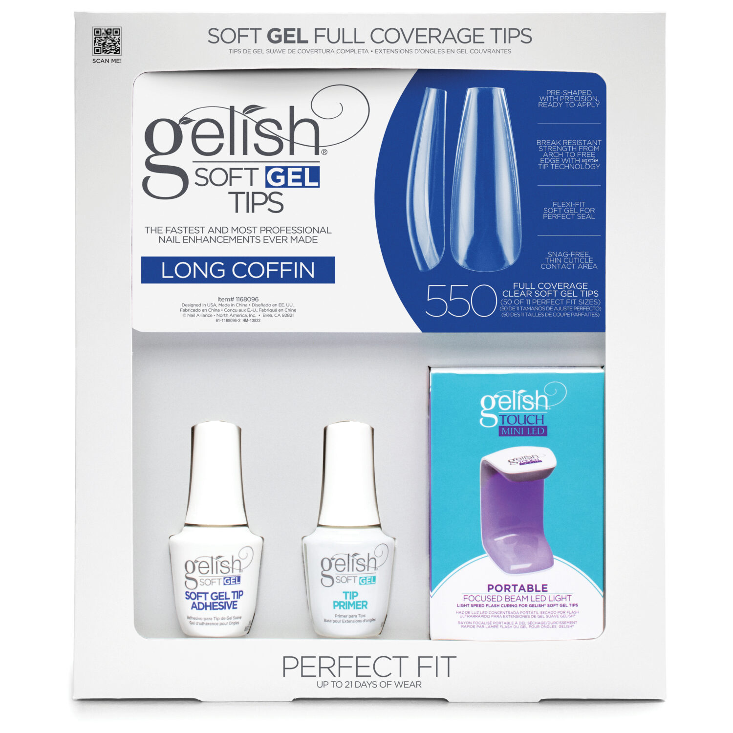 Gelish Soft Gel Kit Long Coffin (550CT)