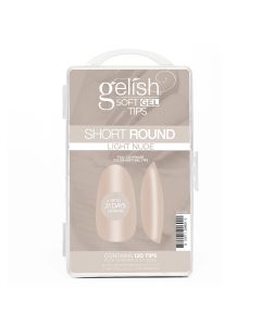 Soft Gel Tips - Light Nude Short Round 120CT