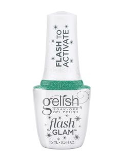 Gelish Flash Glam Mint To Sparkle Glitter Gel Polish, 0.5 fl oz.