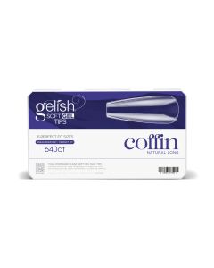 Soft Gel 640CT Clear Full Coverage Tips - Long Coffin