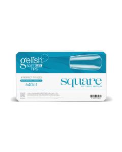 Soft Gel 640CT Clear Full Coverage Tips - Medium Square