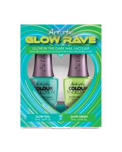 Artistic Colour Revolution Glow In The Dark Teal/Green Duo, 0.5 fl. oz.