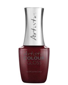 Artistic Colour Gloss Soak Off Gel Hot 100 Red Glitter