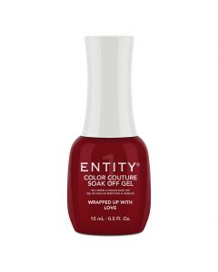 Entity Color Couture Soak-Off Gel Enamel Wrapped Up With Love, 0.5 fl oz. DARK RED CREME 