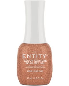 Entity Color Couture Soak-Off Gel Enamel Find Your Fire, 0.5 fl oz. COPPER METALLIC