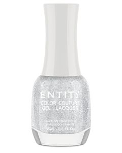 Entity Color Couture Gel Lacquer Always In Season, 0.5 fl oz. SILVER METALLIC WITH CHUNKY GLITTER
