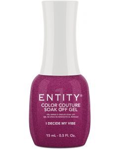 Entity Color Couture Soak-Off Gel Enamel I Decide My Vibe, 0.5 fl oz. MAGENTA PEARL