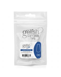 Gelish Soft Gel - Tips Refill - Long Coffin  - Size 00 - 50CT  - 1168115