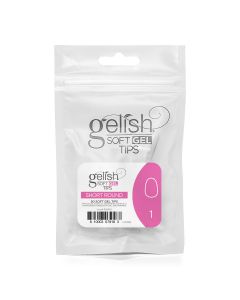 Gelish Soft Gel - Tips Refill - Short Round- Size 1 - 50CT- 1168150