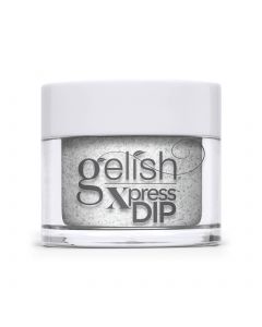 Gelish Xpress Dip Liquid Frost, 1.5 oz. SILVER METALLIC WITH CHUNKY GLITTER