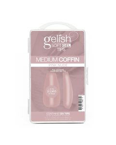Soft Gel Tips - Pink Nude Medium Coffin 120CT