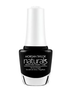 Morgan Taylor Naturals To The Moon And Black Vegan Nail Color, 15mL
