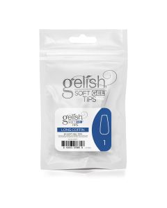 Gelish Soft Gel&trade; - Tips Refill - Long Coffin- Size 1 - 50CT- 1168117