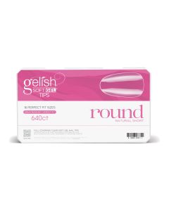 Soft Gel&trade; 640CT Clear Full Coverage Tips - Short Round
