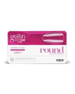Soft Gel&trade; 640CT Clear Full Coverage Tips - Medium Round