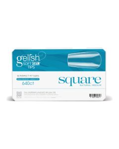 Soft Gel&trade; 640CT Clear Full Coverage Tips - Medium Square