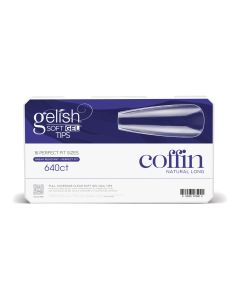 Soft Gel&trade; 640CT Clear Full Coverage Tips - Long Coffin