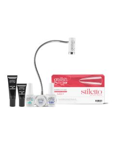 Soft Gel 640CT Clear Full Coverage Tips - Medium Stiletto