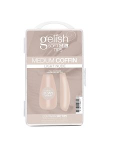 Soft Gel&trade; Tips - Light Nude Medium Coffin 120CT