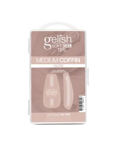 Soft Gel Tips - Nude Medium Coffin 120CT