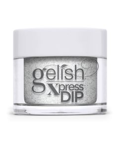 Gelish Xpress Liquid Frost Dip Powder, 1.5 oz. SILVER METALLIC WITH CHUNKY GLITTER