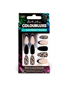 Artistic ColourLuxe Press-On Tips Short Almond - I Dream In Cheetah