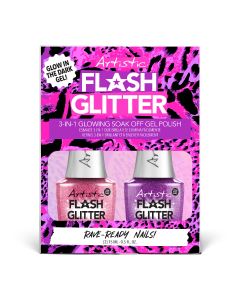 Artistic Glow In The Dark Purple/Pink Duo Flash Glitter, 15 mL - 0.5 Fl. Oz.