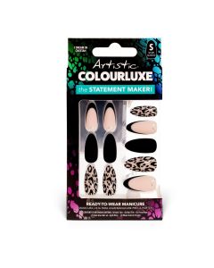 Artistic ColourLuxe Press-On Tips Short Almond - I Dream In Cheetah