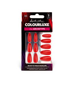 Artistic ColourLuxe Press-On Tips Short Almond - Reddy Or Not