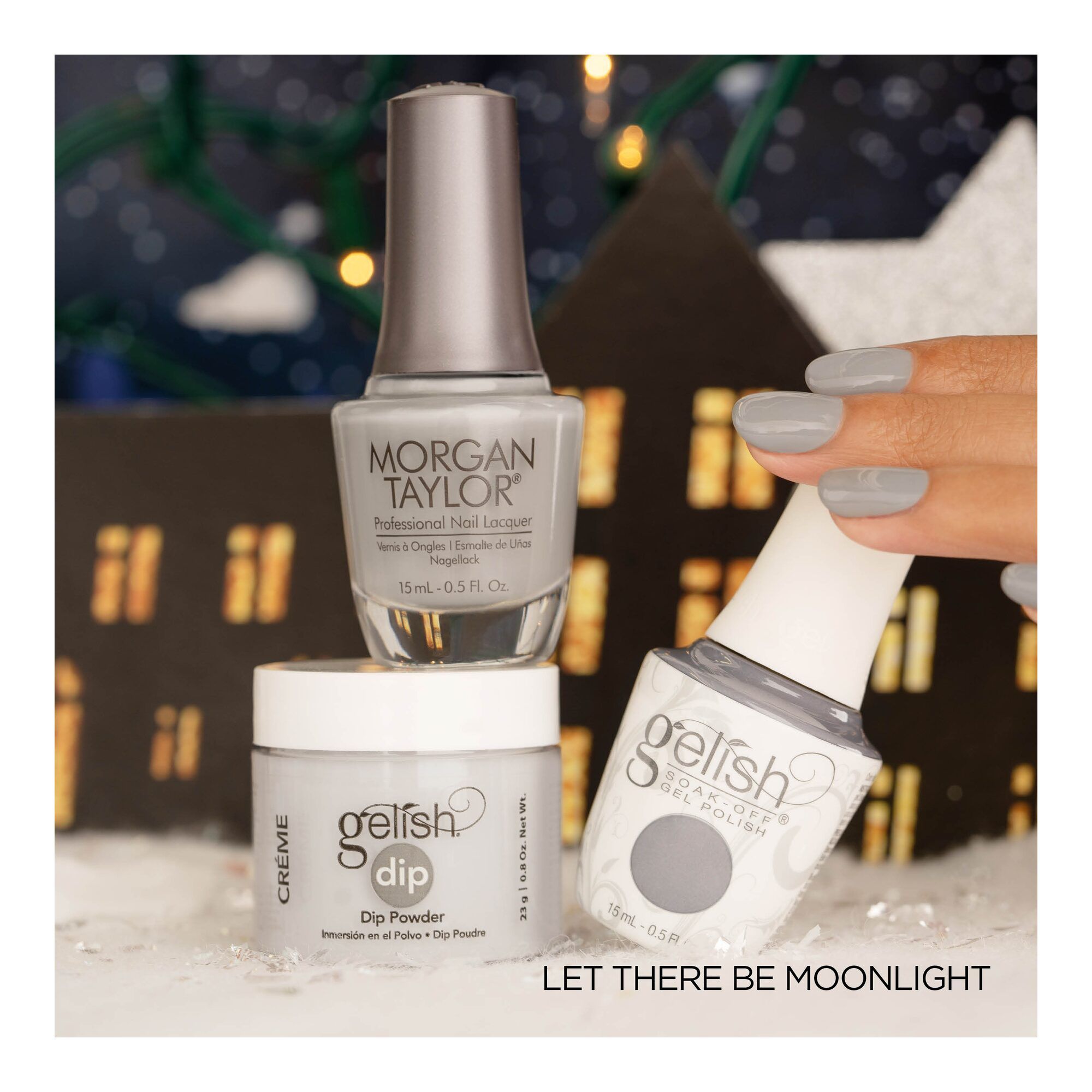 Moonlight Lab Dip Gelish Let There Be Moonlight Dip Powder, 0.8 oz. SOFT GRAY CRÈME
