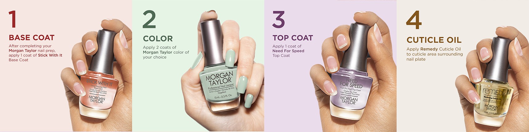 Gel Polish Application Steps